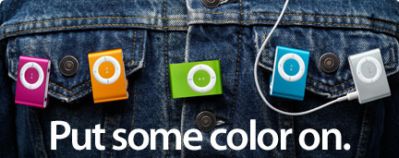 iPod shuffle от Apple - выбор цвета за потребителем